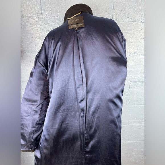 J Crew Pea Coat Women’s Italian Stadium Cloth, Wool, Nello Gori Black Size 6 - Picture 5 of 8